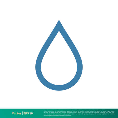 Drop Water Icon Vector Logo Templateのイラスト素材
