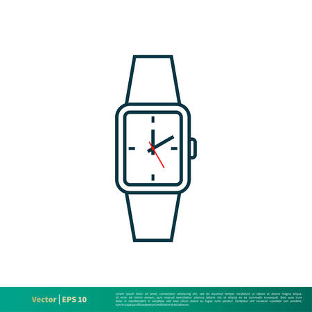 Watch Icon Vector Logo Templateのイラスト素材