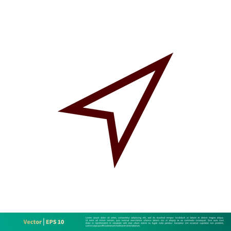 Pointer Arrow Icon Vector Logo Templateのイラスト素材