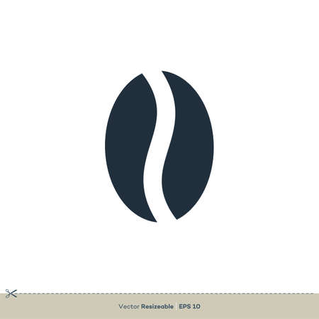 Coffee Bean Icon Vector Logo Template Illustration Design. Vector EPS 10.のイラスト素材