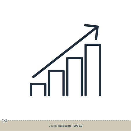 Finance Stock Chart Logo Template, Stock Exchange Vector Illustration Design. Vector EPS 10.のイラスト素材