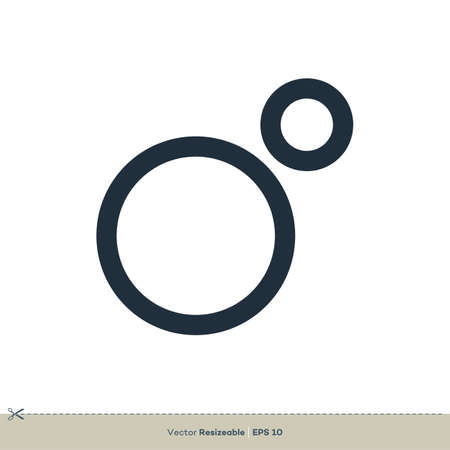 Line Art Circle Icon Vector Logo Template Illustration Design. Vector EPS 10.のイラスト素材