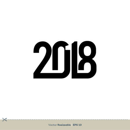 New Year 2018 Eve Party Vector Template Illustration Design. Vector EPS 10.のイラスト素材