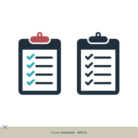 Checklist Icon Vector Logo Template Illustration Design. Vector EPS 10.のイラスト素材