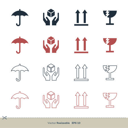 Packaging Icon Vector Logo Template Illustration Design. Vector EPS 10.のイラスト素材