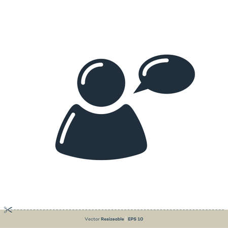 Profile Icon, Avatar Bubble Speech Vector Logo Template Illustration Design. Vector EPS 10.のイラスト素材