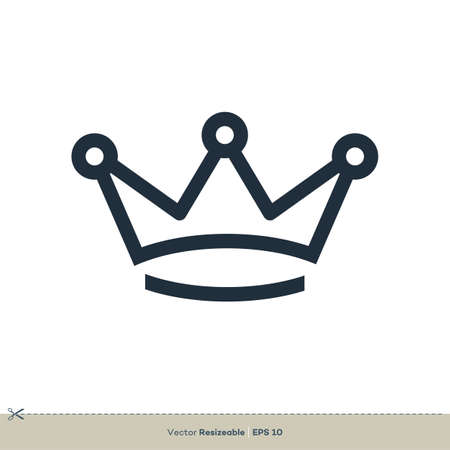 Crown Icon Vector Logo Template Illustration Design. Vector EPS 10.のイラスト素材