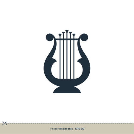 Harp Icon Vector Logo Template Illustration Design. Vector EPS 10.のイラスト素材