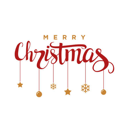 Merry Christmas and Happy New Year Greeting Card Vector Template Illustration Design. Vector EPS 10.のイラスト素材