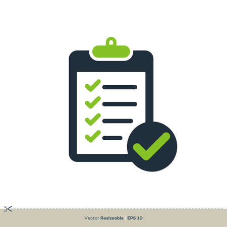 Checklist Icon Vector Logo Template Illustration Design. Vector EPS 10.のイラスト素材