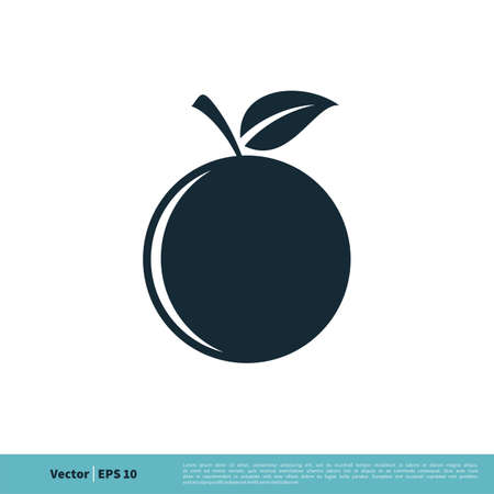 Orange Fruit Icon Vector Logo Template Illustration Design.のイラスト素材