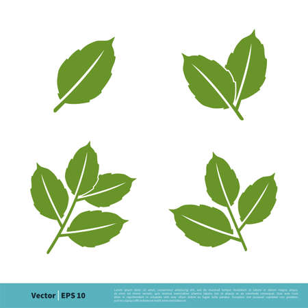 Ecology Leaf Sphere Icon Vector Logo Template Illustration Design.のイラスト素材