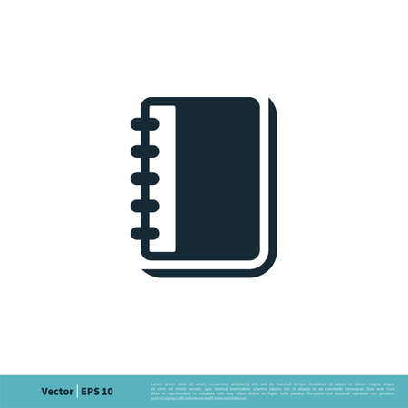 Agenda Book Icon Vector Logo Template Illustration Design.のイラスト素材