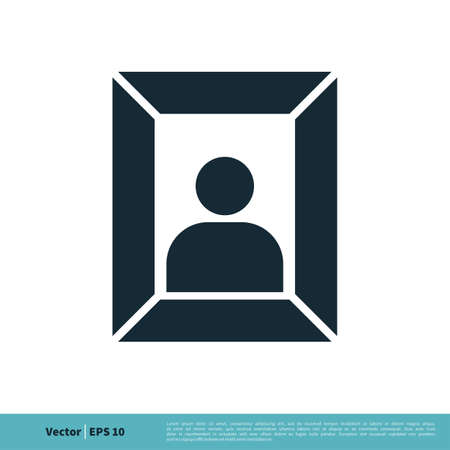 Photo Frame Icon Vector Logo Template Illustration Design.のイラスト素材