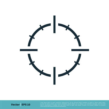 Aiming Target Icon Vector Logo Template Illustration Design.のイラスト素材