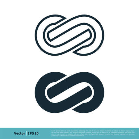 Infinity, Infinite, Endless Symbol Icon Vector Logo Template Illustration Design.のイラスト素材