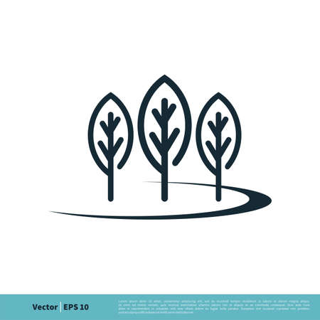 Eco Green Leaf / Tree Icon Vector Logo Template Illustration Design.のイラスト素材