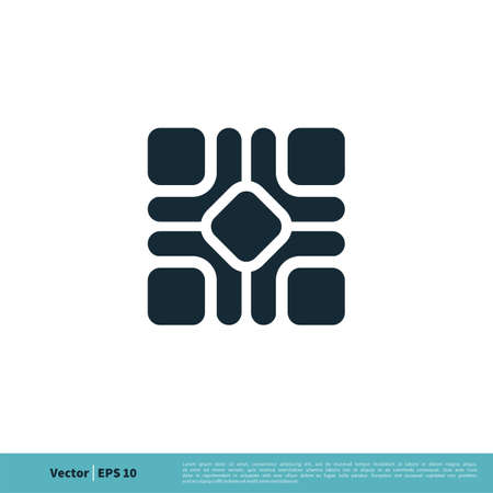 Cross Decoration Icon Vector Logo Template Illustration Design. Vector EPS 10.のイラスト素材