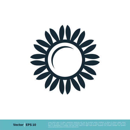 Ornamental Flower Icon Vector Logo Template Illustration Design. Vector EPS 10.のイラスト素材