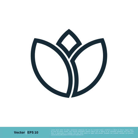Tulip, Lily, Lotus Icon Vector Logo Template Illustration Design. Vector EPS 10.のイラスト素材