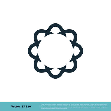 Blossom Flower Ornamental Decoration Icon Vector Logo Template Illustration Design. Vector EPS 10.のイラスト素材