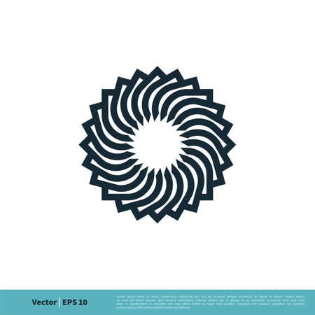Flower Ornamental Decorative Icon Vector Logo Template Illustration Design. Vector EPS 10.のイラスト素材