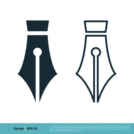 Pen Icon Vector Logo Template Illustration Design. Vector EPS 10.のイラスト素材