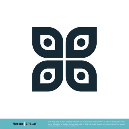 Flower Icon Vector Logo Template Illustration Design. Vector EPS 10.のイラスト素材