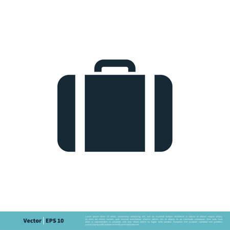 Office Suitcase Icon Vector Logo Template Illustration Design. Vector EPS 10.のイラスト素材