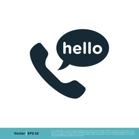 Phone Icon Vector Logo Template Illustration Design. Vector EPS 10.のイラスト素材