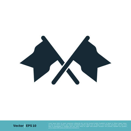 Flag Icon Vector Logo Template Illustration Design. Vector EPS 10.のイラスト素材