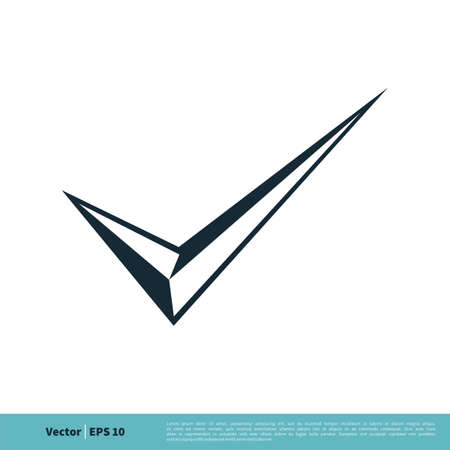 Check Mark Icon Vector Logo Template Illustration Design. Vector EPS 10.のイラスト素材