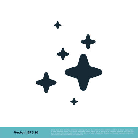 Sparkle and Shiny Stars Icon Vector Logo Template Illustration Design. Vector EPS 10.のイラスト素材