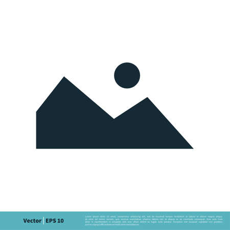 Mountain Image Icon Vector Logo Template Illustration Design. Vector EPS 10.のイラスト素材