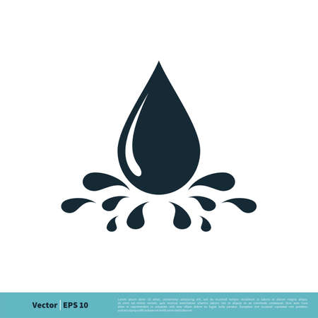 Drop Water, Splash Water Icon Vector Logo Template Illustration Design. Vector EPS 10.のイラスト素材