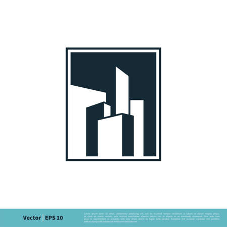 Building Town Icon Vector Logo Template Illustration Design. Vector EPS 10.のイラスト素材