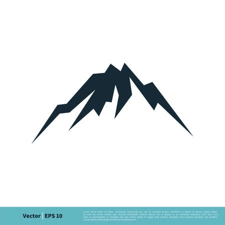 Rock Mountain Icon Vector Logo Template Illustration Design. Vector EPS 10.のイラスト素材