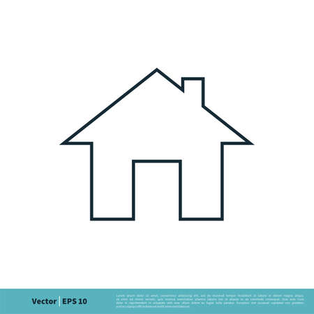 Home / House Icon Vector Logo Template Illustration Design. Vector EPS 10.のイラスト素材