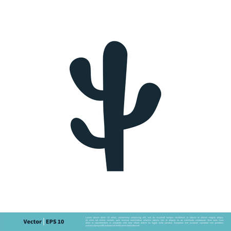Cactus Tree Icon Vector Logo Template Illustration Design. Vector EPS 10.のイラスト素材