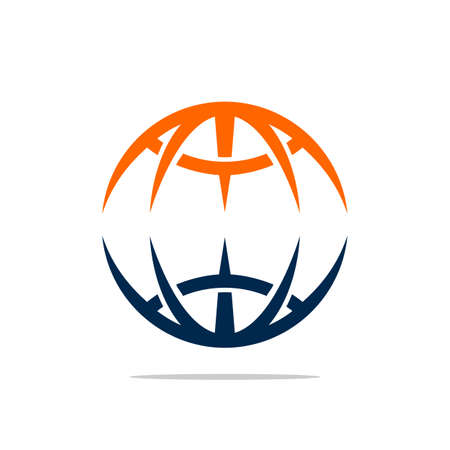 Globe Template for Communication Business Illustration Design.のイラスト素材