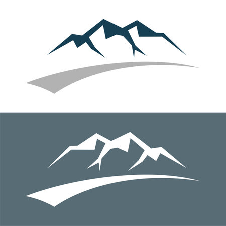 Mountain line vector Logo Template Illustration Design. Vector EPS 10.のイラスト素材