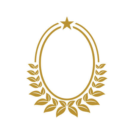 Eclipse Wreath Frame vector template Illustration Design.のイラスト素材