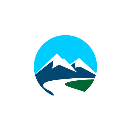 mountain logo template Illustration Design. Vector  .のイラスト素材
