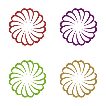 flower ornamental logo template Illustration Design. Vector  .のイラスト素材