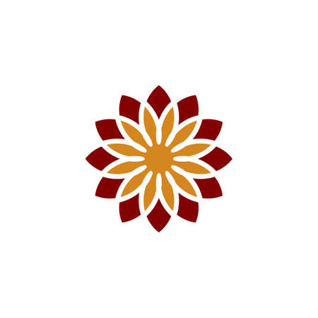 Colorful Flower Decoration Vector Logo Template Illustration Designのイラスト素材