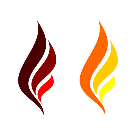 flame swoosh logo template Illustration Design. Vector  .のイラスト素材
