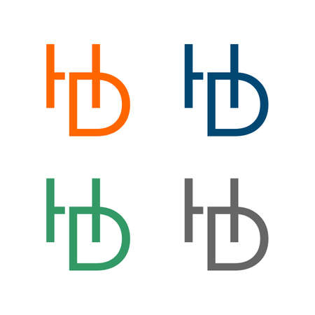 H D Letter Vector Illustration Design. Vector  .のイラスト素材