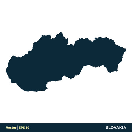 Slovakia - Europe Countries Map Vector Icon Template Illustration Design. Vector EPS 10.のイラスト素材