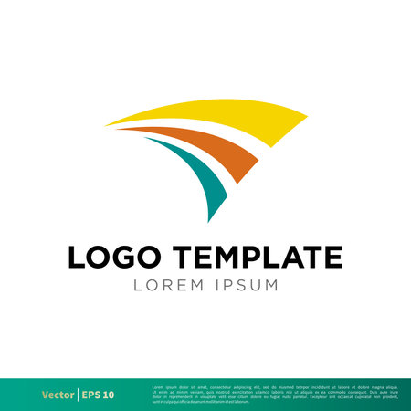 Abstract Colorful Swoosh Icon Vector Logo Template Illustration Design. Vector EPS 10.のイラスト素材