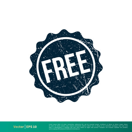 Free Banner Stamp Vector Template Illustration Design. Vector EPS 10.のイラスト素材